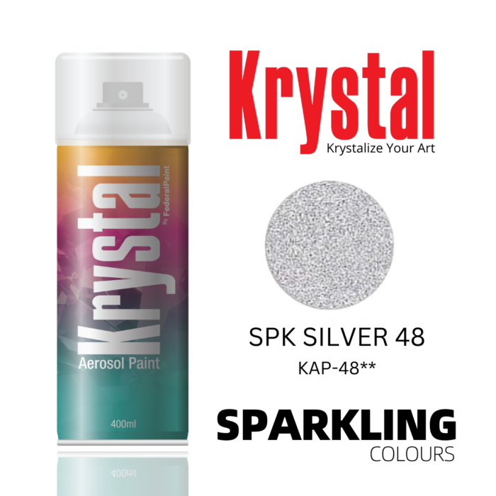 SPARKLING SILVER 48, Krystal Spray Paint