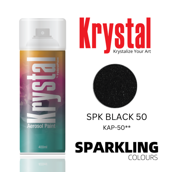 SPARKLING BLACK 50, Krystal Spray Paint